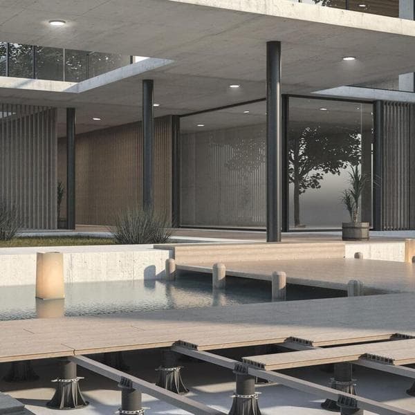 Sæt med 1 universal justerbar terrassefod til strøer og fliser DY-A09 (330-425mm)