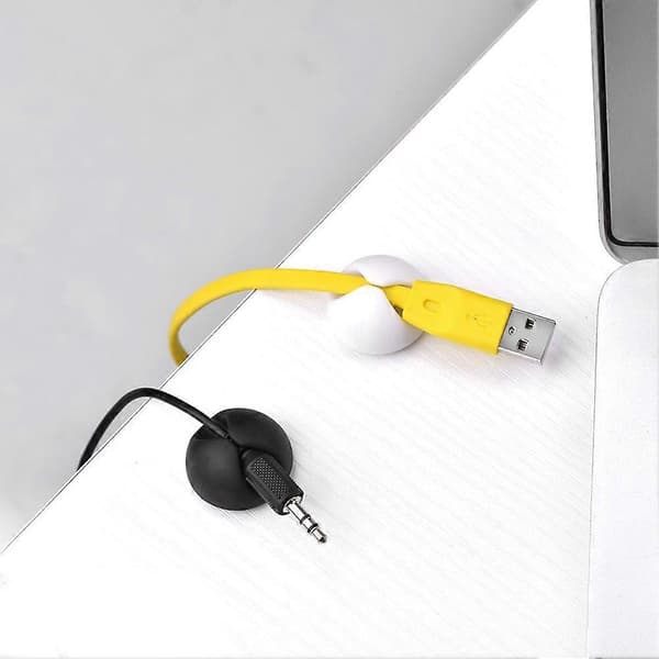Kabelhållare Klämma Organizer för Laddningskablar USB-kablar Datorkablar Skrivbord (10-pack)