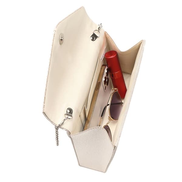 Clutch og håndtasker Clutch til fest Crossbody-tasker sølv silver
