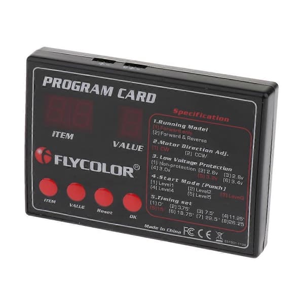 ESC Programmeringskort Programboks for børsteløs RC-båt LCD-skjerm