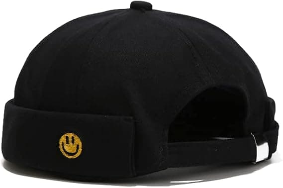 Unisex Docker Cap Hats Skullcap Beanie Worker Sailor Cap Brimless Cap Retro Rolled Cuff Skull Caps med justerbar