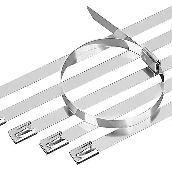 Praktiske og smukke 200 mm kabelbindere x 100 (A4 rustfrit stål)