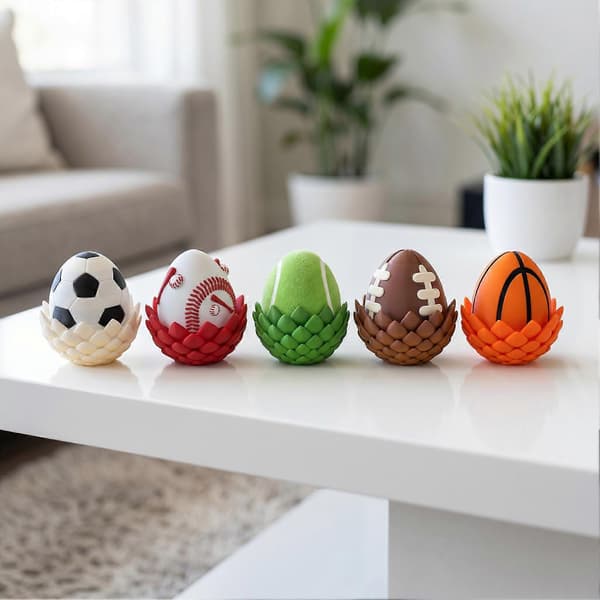 Sprekkende drageegg-leke med dragefigur for skrivebord og hylle S E