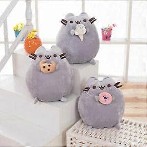 25 cm Pusheen Katten-Pusheen Skole Med Cookie Plyslegetøj Ice cream