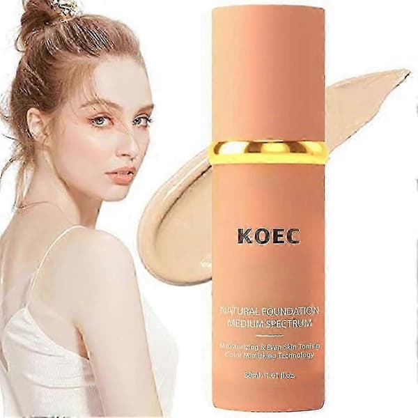 4-in-1 Biomimic Foundation Natural, Medium Spectrum Colour Changing Foundation Coverage Long-lasting 1st