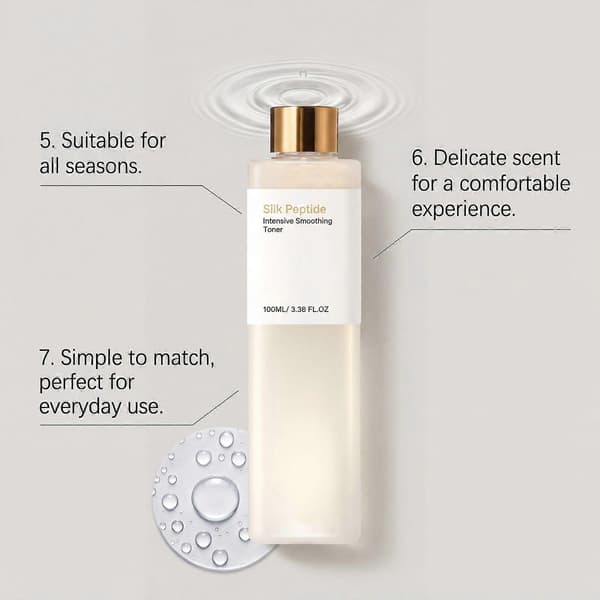 This highly effective smoothing toner (100 ml) is enriched with silk peptides and is a moisturizing facial toner.