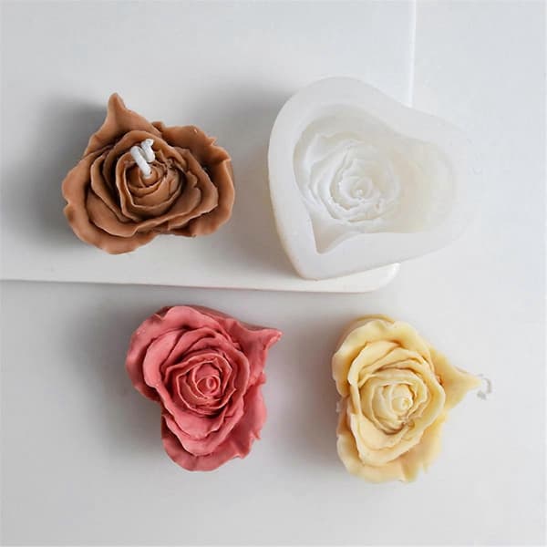 Rose Hjerte Lys Silikoneform