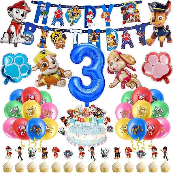 Party Theme - Paw Patrol - 3 years
