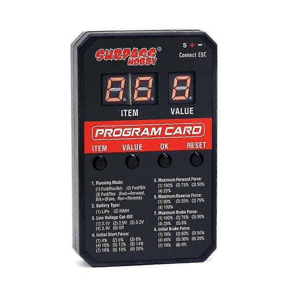 SURPASS HOBBY V2 LED Programkort for ESC Hastighetsregulator RC Bil 26s