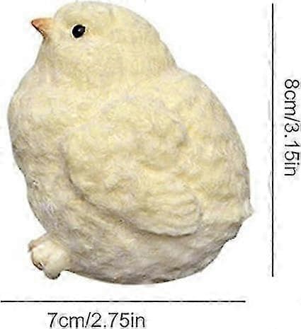 Kylling Squishy Legetøj, Håndlavede Taba Squishy Legetøj, Ultra Blød Kyllingeformet Klemme Legetøj, Fluffy Kyllingeformet Sensorisk Legetøj, Squishy Legetøj til Lindring af S 2pcs
