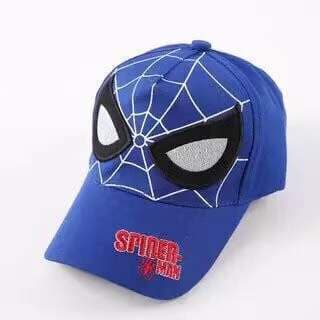 Barn Gutter Spiderman Caps Baseballcap Sport Justerbar Solbrodert blå, 52-54 CM