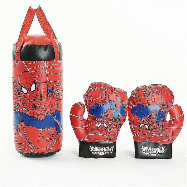 Børn Drenge Spiderman Boksesæk Handsker Boksesæt Legetøjsgave-