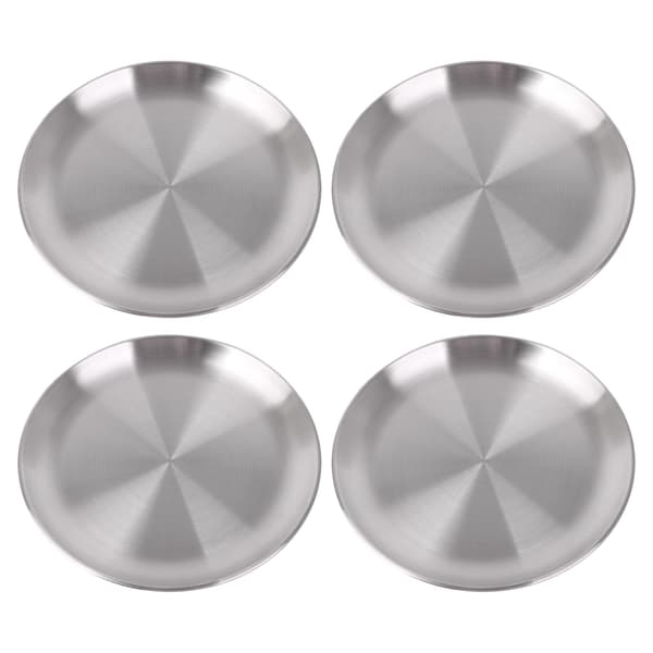 4 stk. 9,06 tommer diameter middagstallerken 201 rustfritt stål fat matservering