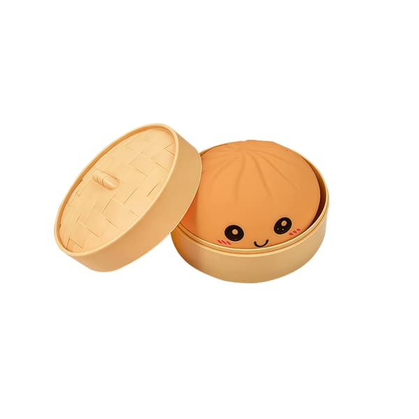 Dumpling Squishy, 4 tommer Dumpling Stressbold, Blød Dej til Dekompression, Stresslindrende Bold Blød og ikke-klæbrig-Brun, 1 stk