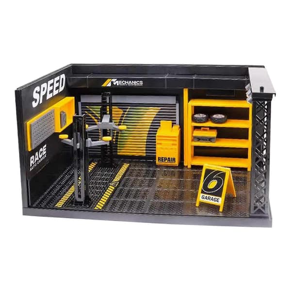 1/24 Skala Bilmodell Diorama Parkering, Bilgarage Leksakspresent DIY Enkel Montering Without Board