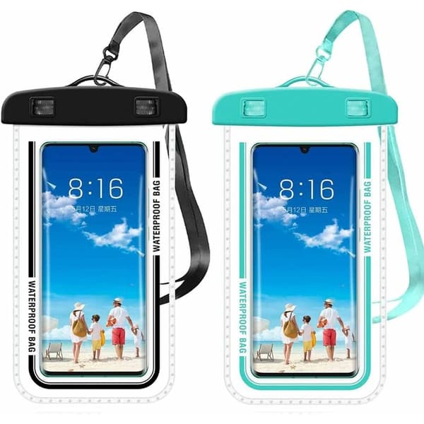 Waterproof Smartphone Pouch [2-Pack], Waterproof Phone Case IPX8 Touch-Sensitive Waterproof Portable Pouch for Phone 12 Pro Max/12 Pro Max/11 Pro