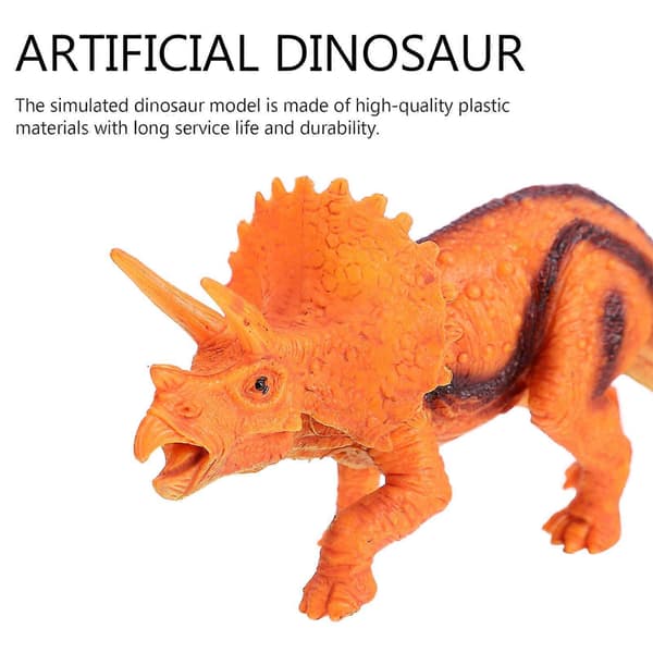 Gummi dinosaurdekorasjon for barn 2 stk simuleringsdyreleketøymodeller
