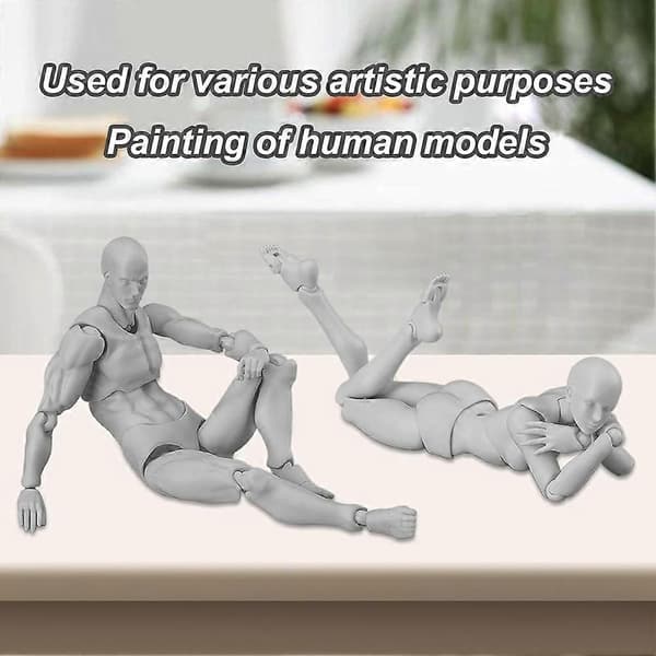 Leddet actionfigurmodell for stop motion og tegning B Grigio