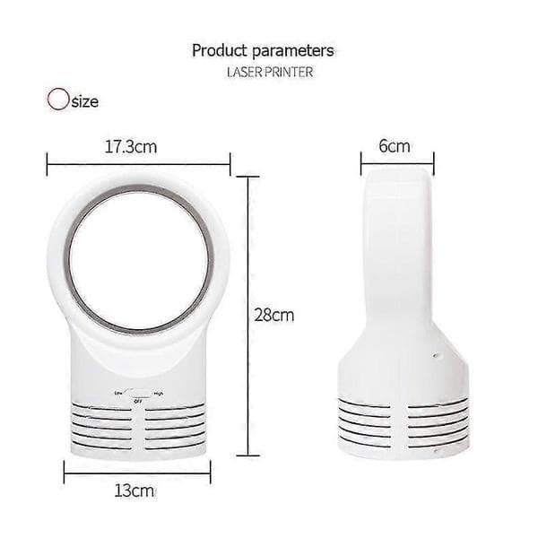 Varm mode mini bladeless ventilator sovende elektrisk køling super stille to-hastigheds luftventilatorer til hjemmet studerende fabrikspris White