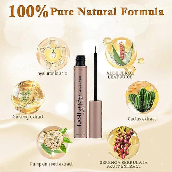 3-pack Eyelash Serum Lengthens Thickens Volumizing Eyelashes Curls Eyebrows Mild And Effective Non-irritating Sensitive Skin NEW 3-pack