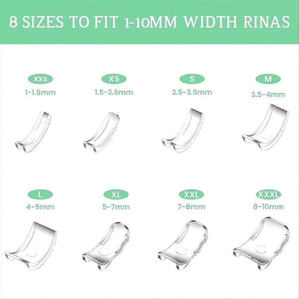 8 stk. ringstørrelsesjustering for løse ringer Ringadaptersett As Shown