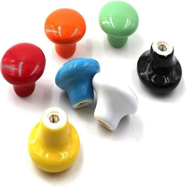 Yellow Ceramic Drawer Pulls and Knobs Furniture Handles 10-pack (comes with screws)