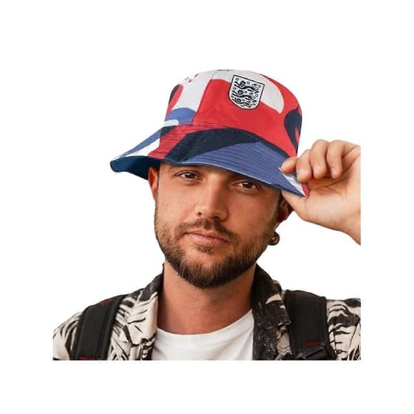 England FA Vendbar Bøllehat Blu/rosso/bianco M-L