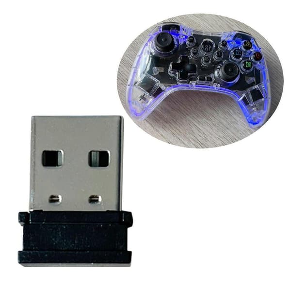 Bluetooth-compatible 2.4G Wireless USB Gamepad Receiver Adapter for S03 RGB