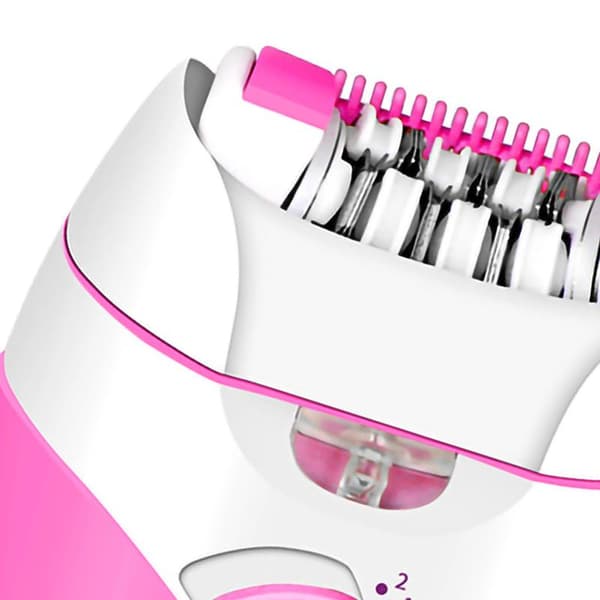 Elektrisk hårfjerning Epilator Oppladbart Avtakbart hode for kvinner Menn Hårtrimmer Rosa 0.1