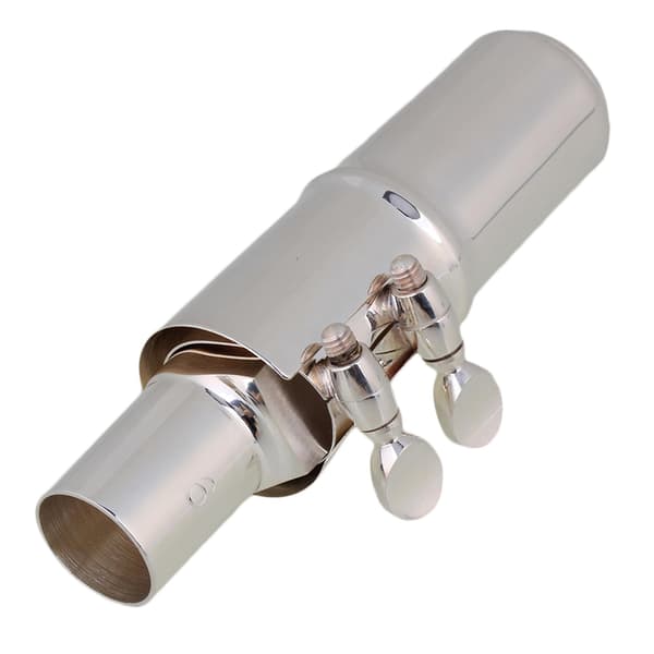 Sølv bB sopransaksofon munnstykke med 8 svarte lapper puter pute