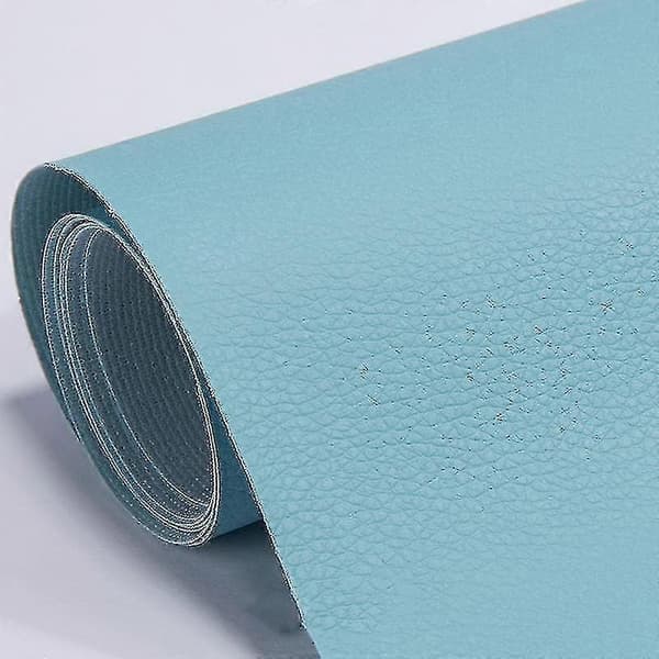 Læderreparationslap selvklæbende til sofa- og møbelridser Sky blue 138cm*200cm