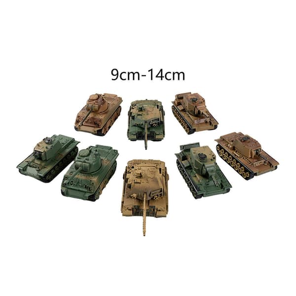 8 stk. 1:72 skala kampvognsmodelsæt simulering 4D modelbyggelegetøj DIY samling Style C