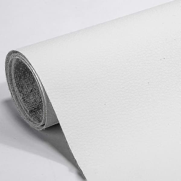 Læderreparationslap selvklæbende til sofa- og møbelridser White 138cm*200cm