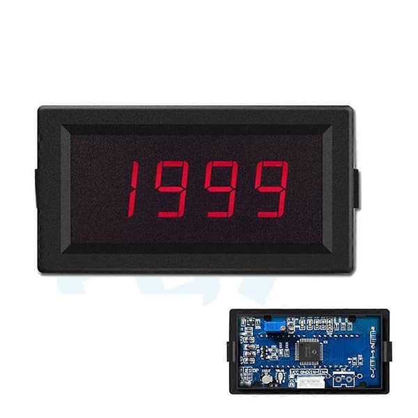 Ohm Meter Modstandstester Ohmmeter Digital DC Modstandsmåleinstrument Armatur Modstandsmåler Panelmåler Black