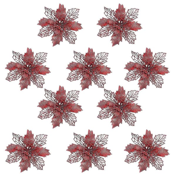 Julepynt juletrepynt simuleringsblomst julepynt 10 stk n10724
