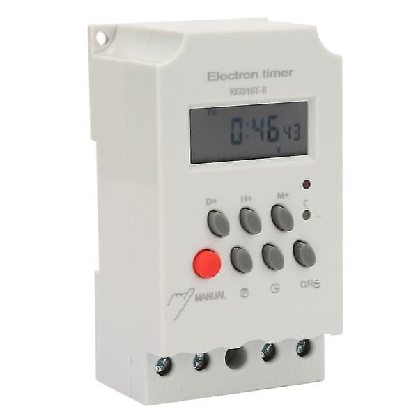 KG316t iI Mikrodator Programmerbar Tidskontroll Elektronisk Timer 220VAC 25A 26s
