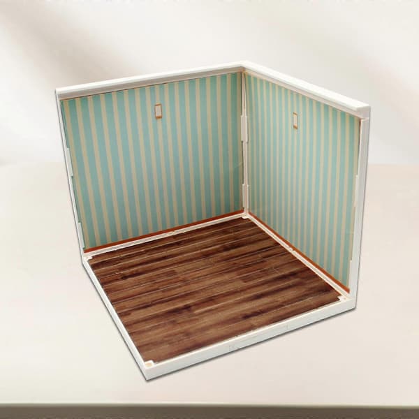1:12 Skala Baggrundsscene, Simulering Stue Baggrund, Layout Display Scene Style C