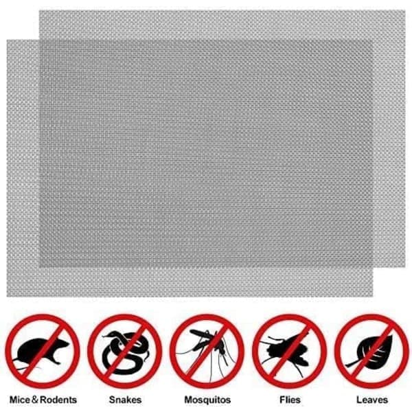 2 stk. rustfrit stål 20 mesh ventilationsnet af metal insektnet