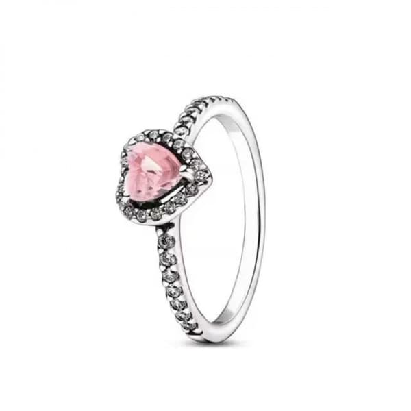 Pandora - Delikat lyserød hjertering - Sterlingsølv Circumference: 58mm