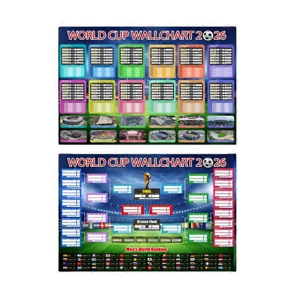 2026 VM-plakater med kampprogram