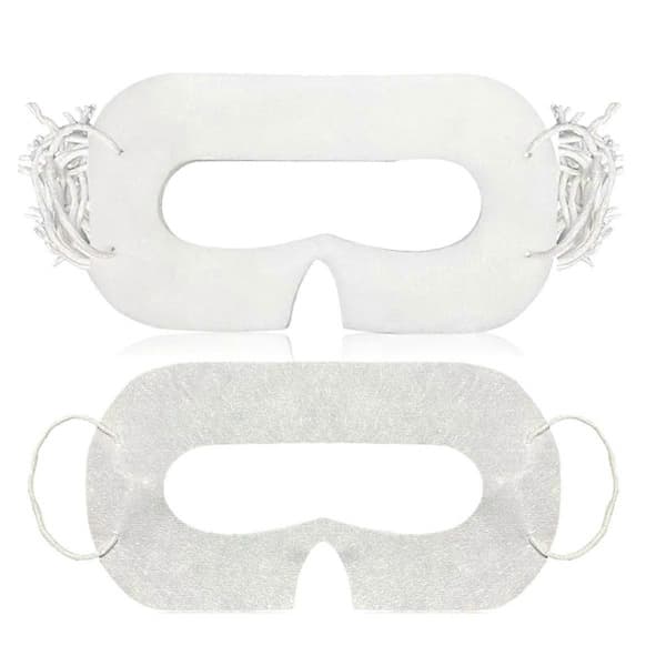 100 stk Universal Engangs VR Øyemaske for Quest 3 VR Headset Tilbehør Svetteabsorberende Øyebeskyttelse[D] hvit