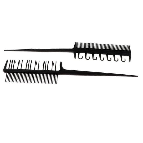 Profesjonell 8.7 Halekam (2 stk) - Svart Plast Pintail