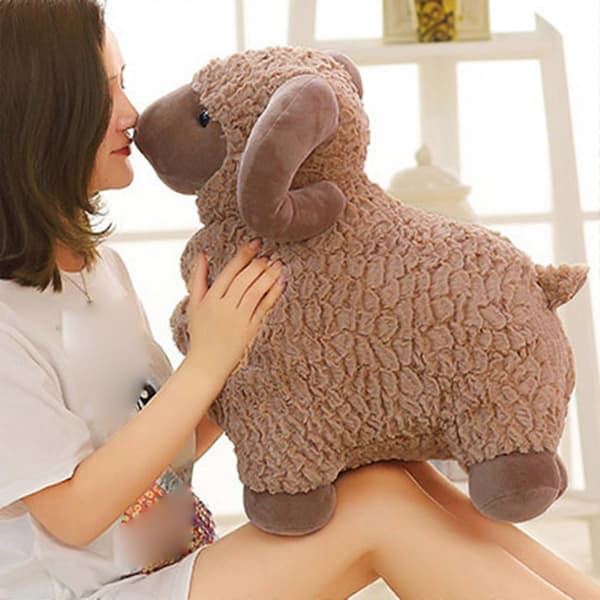 Härlig gosedjur sovande kudde 45cm Brown