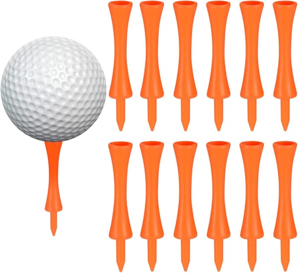 2026 seneste eksplosion 100 stk 70 mm orange plastik golf tees, holdbare Castle Golf Tees, til