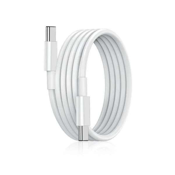 2M Charger for Samsung - Fast Charger - USB-C Charger - Cable Vit white