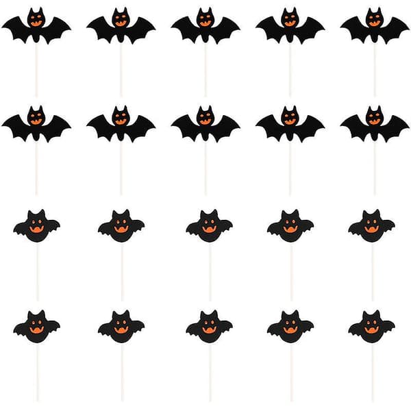20 stk. Topper Sæt Til Halloween Dekorationer