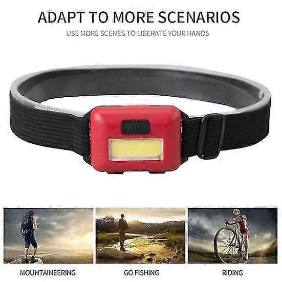 Mini hodelykt 3 lysmoduser Utendørsbelysning Høy lysstyrke ABS Nattfiske LED COB Hodelykt Gadget 26s