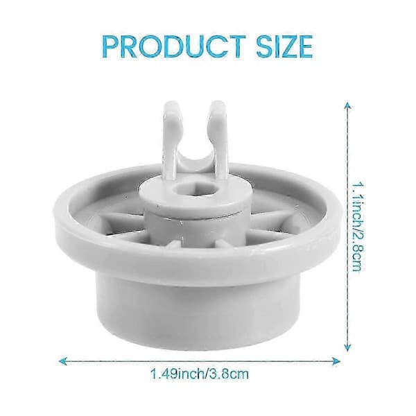 Ersättningshjul för underkorg till diskmaskinsmodellerna 165314 och 420198 AP - 12-pack Gray