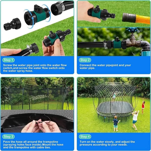 Vannspreder for trampoline