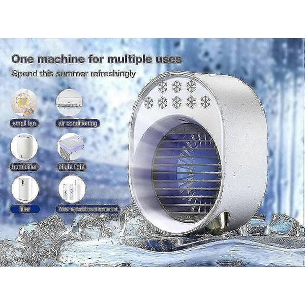 Bærbar Mini Aircondition Ventilator, USB Luftkøler Befugter Køleventilator